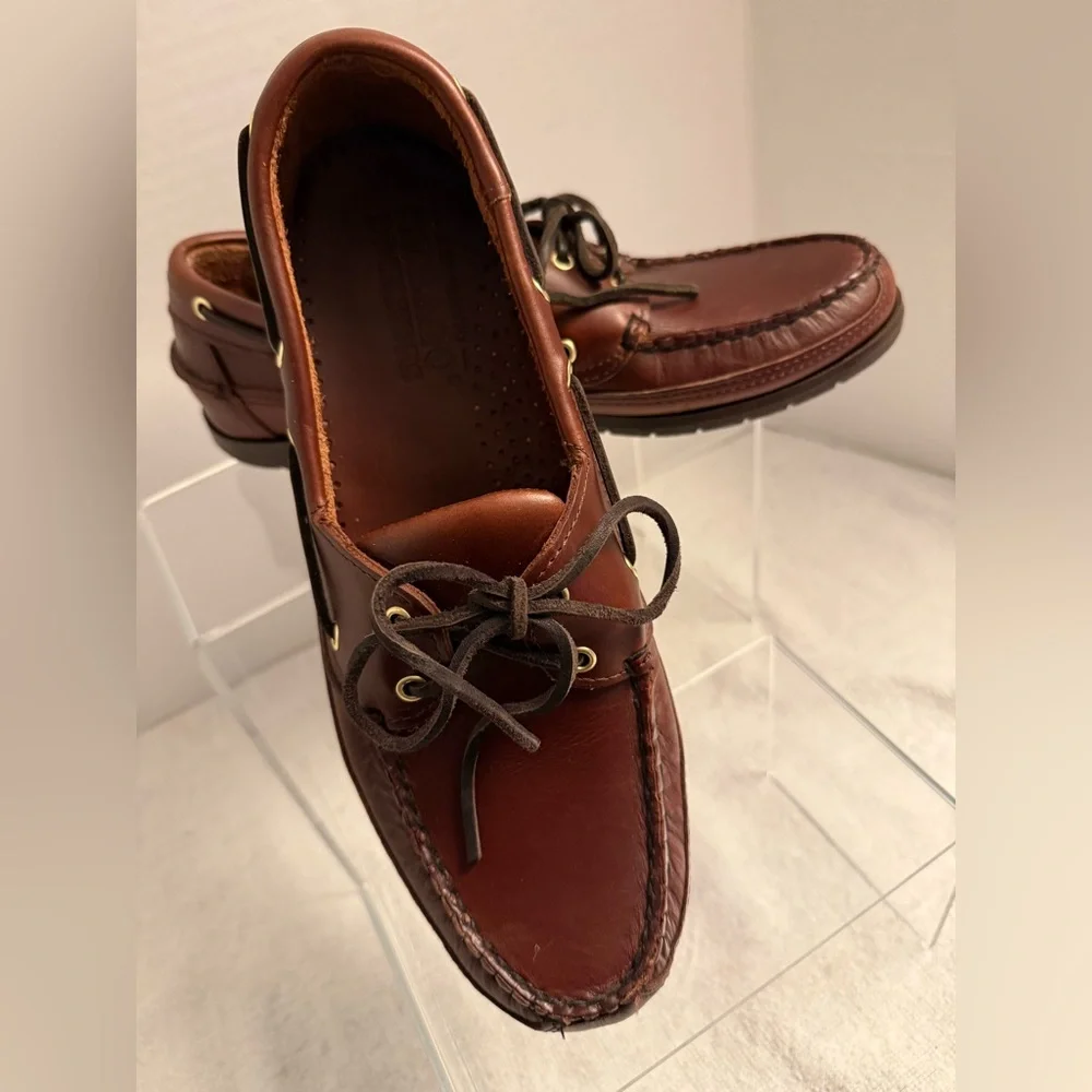 Sebago Docksides Leather Boat Shoes Men’s 9 M Brown Classic Loafers NWOT